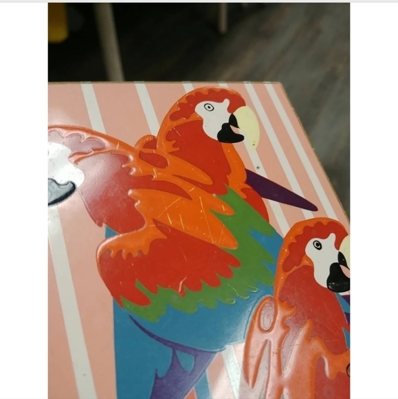 Otigari Lacquerware‎ Parrot Tree Coaster Set by T. Taylor with Box Vintage - Picture 8 of 9